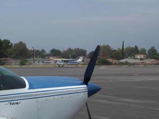 N737GA landing at El Monte Airport