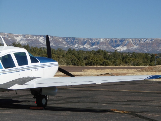 The Mogollon Rim (Mesa) from Payson Airport 