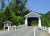 Covered Bridge Crossing Grave Creek in Oregon