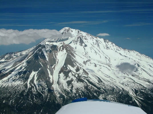 Mt Shasta from 12,500 feet.